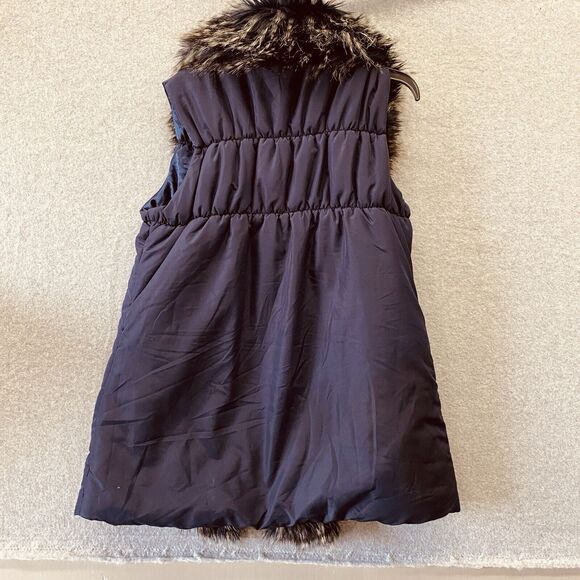 Soft Surroundings Faux Fur Vest Size Small Puffer Full Zip Warm S - Picture 8 of 12